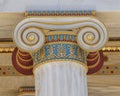 Colorful classical Ionic column capital Royalty Free Stock Photo