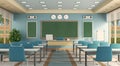 Colorful classrom without student Royalty Free Stock Photo