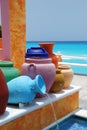 Colorful clay pots