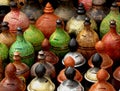 Colorful clay pots Royalty Free Stock Photo