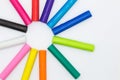 Colorful Clay sticks on white background Royalty Free Stock Photo