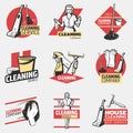 Colorful Cleaning Company Logotypes