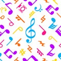 Music Note Symbol of seamless pattern
