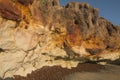Colorful cliffs on the beach