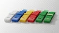 Colorful clips set isolated on white background Royalty Free Stock Photo