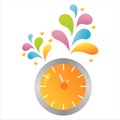 Colorful clock background