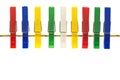 Colorful cloth pegs Royalty Free Stock Photo