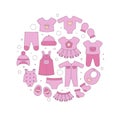 Colorful clothes for newborn baby girl