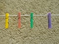 Colorful clothes pegs Royalty Free Stock Photo