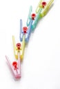 Colorful clothes pegs Royalty Free Stock Photo