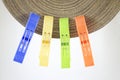 Colorful clothes pegs