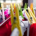 Colorful clothes pegs Royalty Free Stock Photo