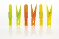 Colorful clothes pins Royalty Free Stock Photo