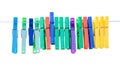 Colorful clothespins Royalty Free Stock Photo