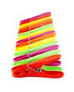 Colorful clothespins in a row Royalty Free Stock Photo