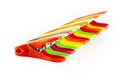 Colorful clothespins in a row Royalty Free Stock Photo