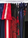 Colorful clothing for women, dresses