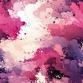 Colorful cloud abstract pattern with purple and pink swirls (tiled