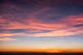 Colorful cloud in blue sky at sunset