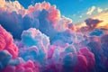 a colorful cloud filled with pink and blue clouds at sunset or sunrise or sunset