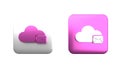 Colorful Cloud mail server icon isolated on white background. Cloud server hosting for email. Online message service
