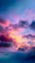 Colorful cloud patterns at sunset light up the sky Royalty Free Stock Photo