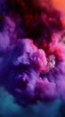 Colorful cloud of smoke floating in the air. Purple, blue, pink colors. Abstract multicolored neon background, wallpaper Royalty Free Stock Photo