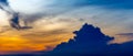 The colorful cloud on the twilight sky Royalty Free Stock Photo