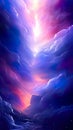 Colorful clouds abstract wallpaper concept is a dreamy and whimsical depiction of the sky\'s beauty.