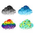 Colorful clouds and black clouds Royalty Free Stock Photo
