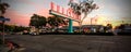 El Cajon boulevard neon sign at dusk