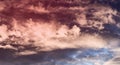 Colorful clouds on the sky. Color toned image