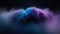Colorful clouds of smoke on a dark background. 3d rendering Royalty Free Stock Photo