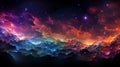 colorful clouds and stars in the night sky Royalty Free Stock Photo