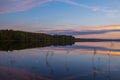 Summer night landscape at lake Royalty Free Stock Photo