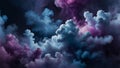 Colorful Cloudscape with Purple Blue Pink Clouds in Dark Sky Royalty Free Stock Photo