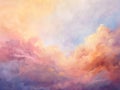 Colorful cloudy sky as abstract background. Nature background. 3D illustration.