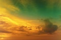 Colorful cloudy sky at sunset. Gradient color. Sky texture