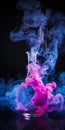 Colorful Cloudy smoke from a magic bottle Royalty Free Stock Photo