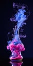 Colorful Cloudy smoke from a magic bottle Royalty Free Stock Photo