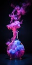 Colorful Cloudy smoke from a magic bottle Royalty Free Stock Photo