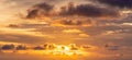 Colorful cloudy sunset sky panorama sky view Royalty Free Stock Photo