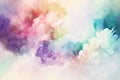 Colorful and cloudy watercolor background.