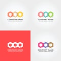 Colorful Clover Logo Icon Template