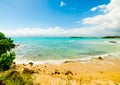 Colorful coast in Le Gosier in Guadeloupe Royalty Free Stock Photo