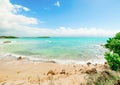 Colorful coast in Le Gosier in Guadeloupe Royalty Free Stock Photo