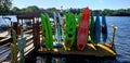 Colorful Coastal Kayaks