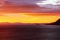 Colorful coastal sunrise scene in north Spain, Cantabria Royalty Free Stock Photo