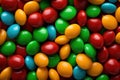 Colorful coated candies background