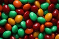 Colorful coated candies background